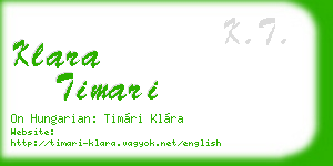 klara timari business card